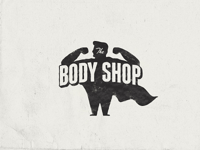 The Body Shop body shop cape logo muscle reject superhero