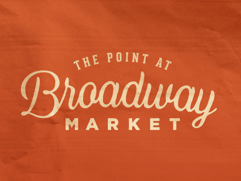 Broadway Market custom type logotype market script type badge wordmark