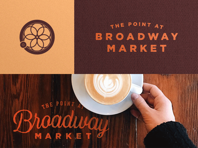 Broadway Market 02 custom type logotype market script type badge wordmark