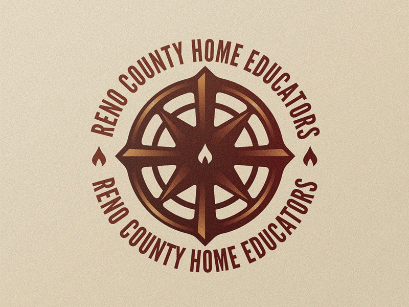 RCHE Final compass flame homeschool reno county school school logo