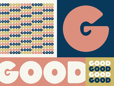 GoodGoodGood 02 color palette custom lettering g good identity lettering logotype style board