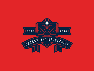 CP University Crest badge bible crest crosspoint established school seal study university