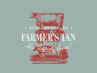 Farmer's Tan - Unused farm farmer identity logo rural tanning salon texture type lockup wheat