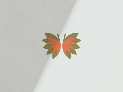 Flutterby butterfly flower logo wings