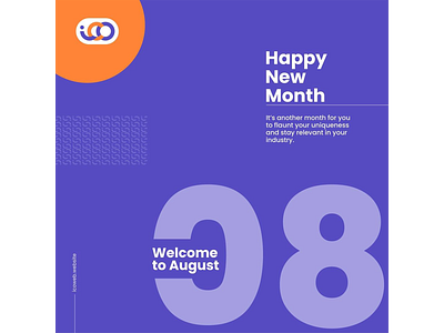 HAPPY NEW MONTH AUGUST 3d animation graphic design logo motion graphics ui