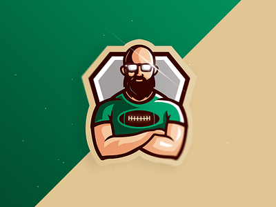 "Bald guy " Mascot logo