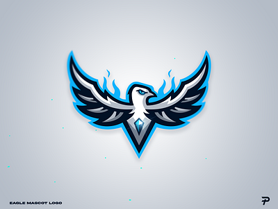 Eagle Mascot Logo blue design eagle logo gem gemstone illustration logo mascotlogo
