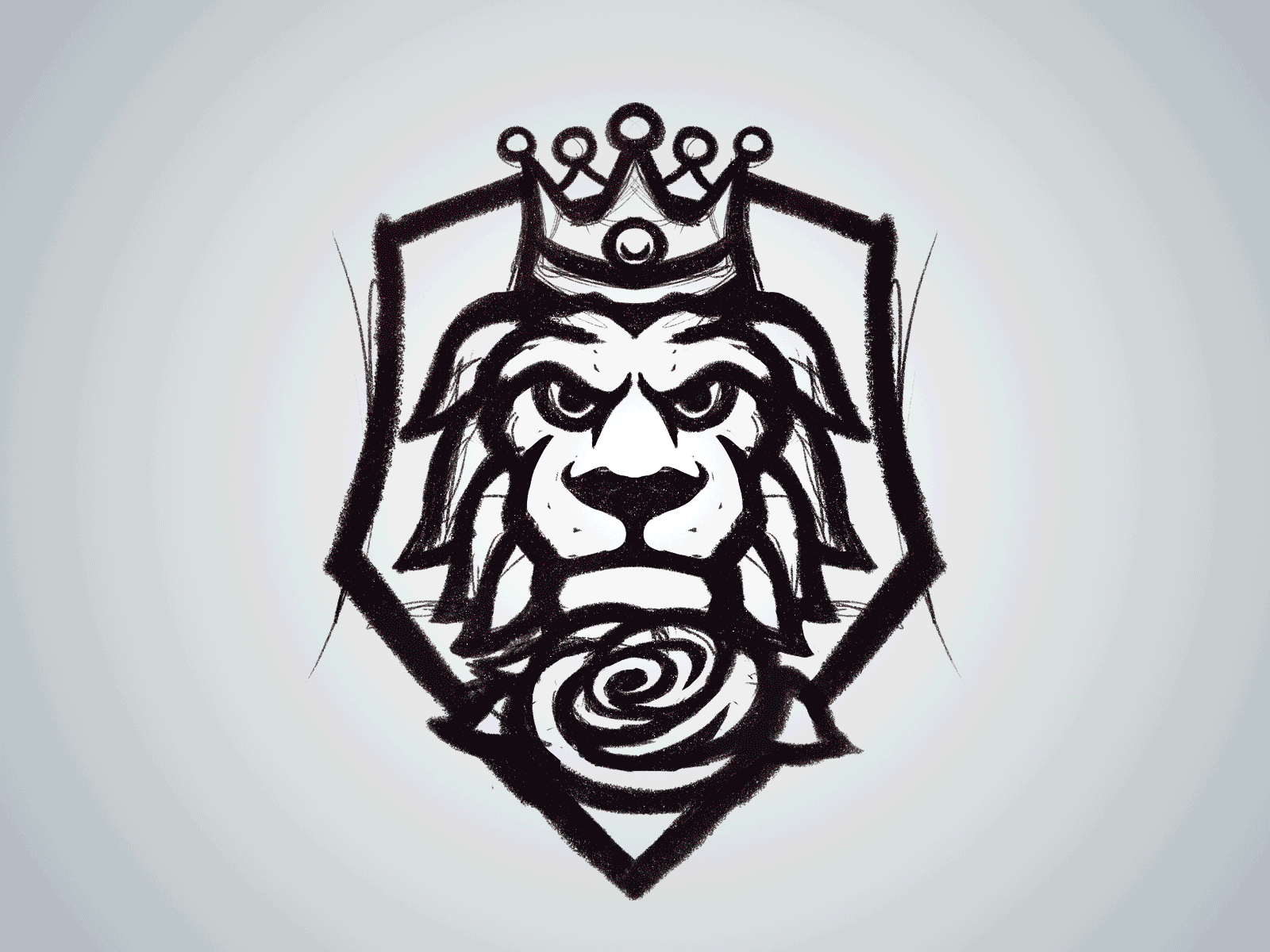 Lion Mascot Logo crown lion lion logo mascot mascotlogo rose