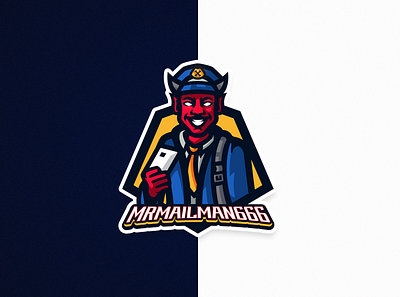 Demon Postman branding demon design illustration illustrator logo mascot logo mascotlogo postman