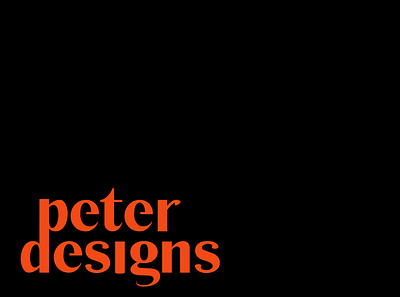 PETER DESIGNS 2K22 graphic design logo orange textlogo wordmark