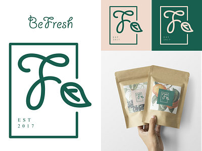 BeFresh branding design flat logo minimal typography