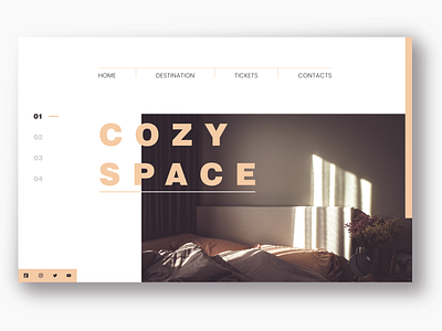 Cozy Space landing page design flat landing page landingpage minimal ui