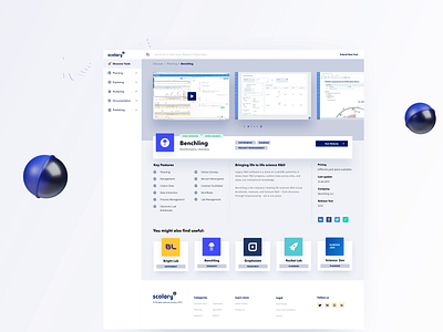 Scolary – En Detail 🔬 app design system desktop digital tools discovery graphic healthcare illustration lab laboratory life science productivity science scientific fields search tools ui ux web working