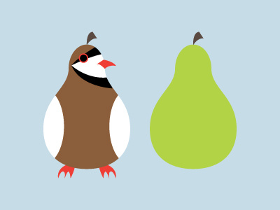 & a partridge in a pear tree 12daysofchristmas christmas illustration