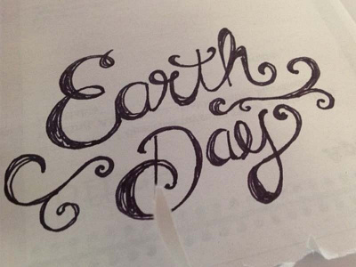 Happy Earth Day typography
