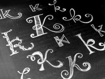 K doodles typography