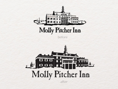 Molly Pitcher Inn logo Before & After