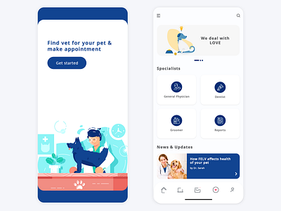 Veterinary App UI Design app app design app designer design mockup pet pets ui ui design uiux veterinarian veterinary app veterinary app veterinary app ui design veterinary app ui design veterinary clinic