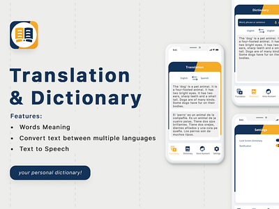 Dictionary And Translator App UI Design