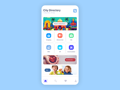 City Directory-Travel App UI Design app app design app designer design mockup ui ui design uiux