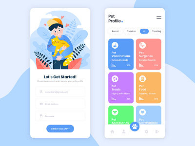 Pet Profile App UI Design