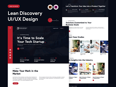 Lean Discovery Group Website UI/UX Design 🦄 design mockup ui ui design uiux web design website