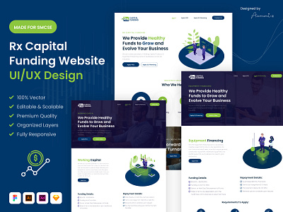 Rx Capital Funding Website UI/UX Design 🦄