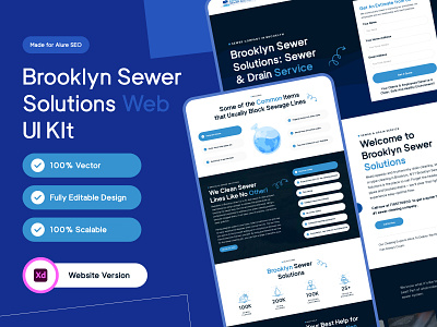 Brooklyn Sewer Solutions Website UI/UX Design 🦄 design mockup ui ui design uiux web web ui ux website website ui website ui ux