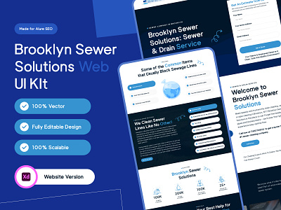 Brooklyn Sewer Solutions Website UI/UX Design 🦄