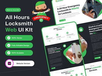 All Hours Locksmith Website UI/UX Design 🦄