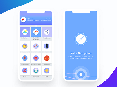 Voice Navigation App app design ui design uiux