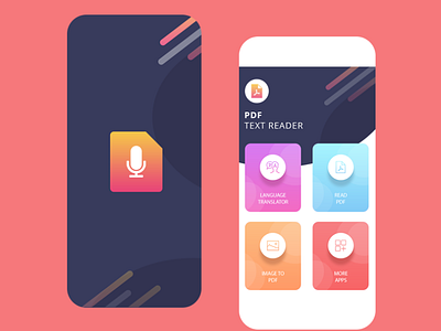 PDF Text Reader app design design ui ui design uiux