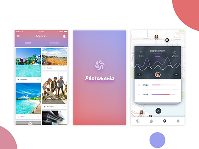 PhotoMania App app app design app designer design graphic mockup ui ui design uiux