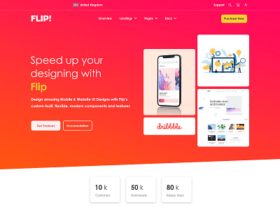 FLIP Webpage UI Design design graphic mockup ui design uiux webpage webpage design website website concept website design website designer