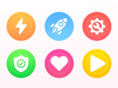 Gradient Icon Style app app icon design icon icon design icon designer mockup ui ui design vector