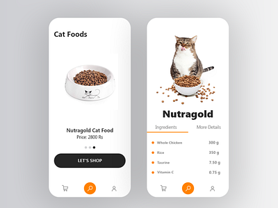 Purrfect E-Commerce Mobile App UI Design app app design app designer design graphic mockup ui ui design uiux