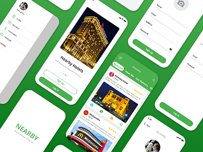 Nearby App UI Design app app design app designer design graphic mockup ui ui design uiux