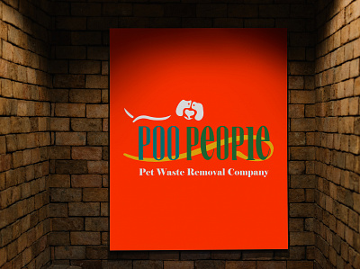 Poo People logo design ediable elegant illustration logo minimal pet care pet waste petshop professional realistic vector