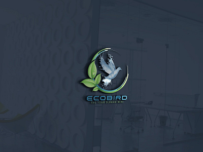 Ecobird Logo clean design ediable elegant illustration logo minimal new professional realistic