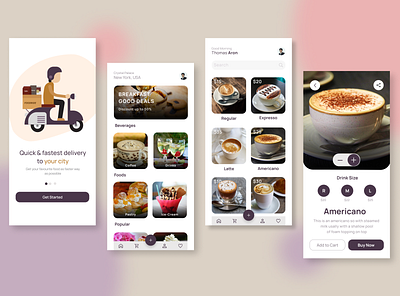 Food Delivery App app design figma food app graphic design ui ui ux ui design