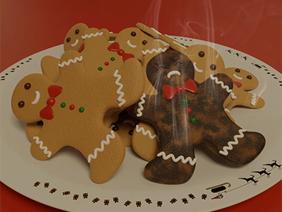 Christmas 3d blender blendercycles cgi christmas cookie red render