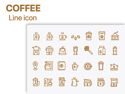 Coffee icon set