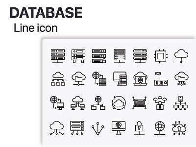 Database icon set