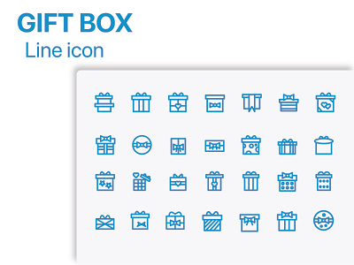 Gift Box icon set app art branding design flaticon flaticondesign icon icon design icon pack icon set icon sets iconography ui user userinterface web