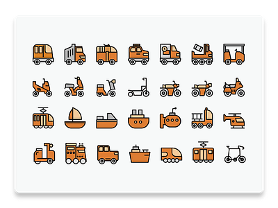 Transportation icon set app branding flaticon flaticondesign icon icon design icon pack icon set icon sets iconography product design ui user userinterface web