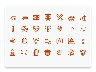 Baseball icon set app branding design flaticon flaticondesign icon icon design icon pack icon set icon sets iconography ui user userinterface web