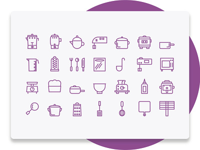 Kitchen Line Icon Set app branding design flaticon flaticondesign icon icon design icon pack icon set icon sets iconography product design ui user userinterface web