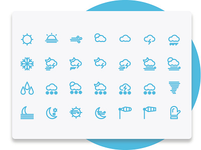 Weather Line icon Set