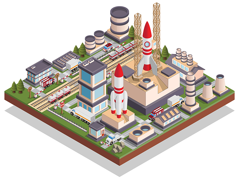 A spaceport. by Yauheni Meshcharakou on Dribbble