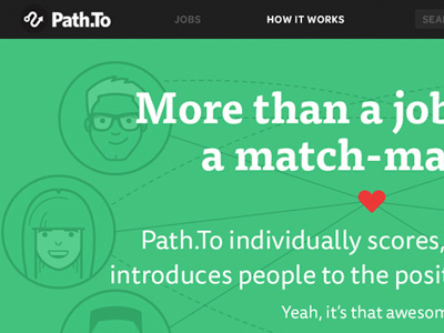 Path.To Home character heart hire home illustration jobs match people score ui